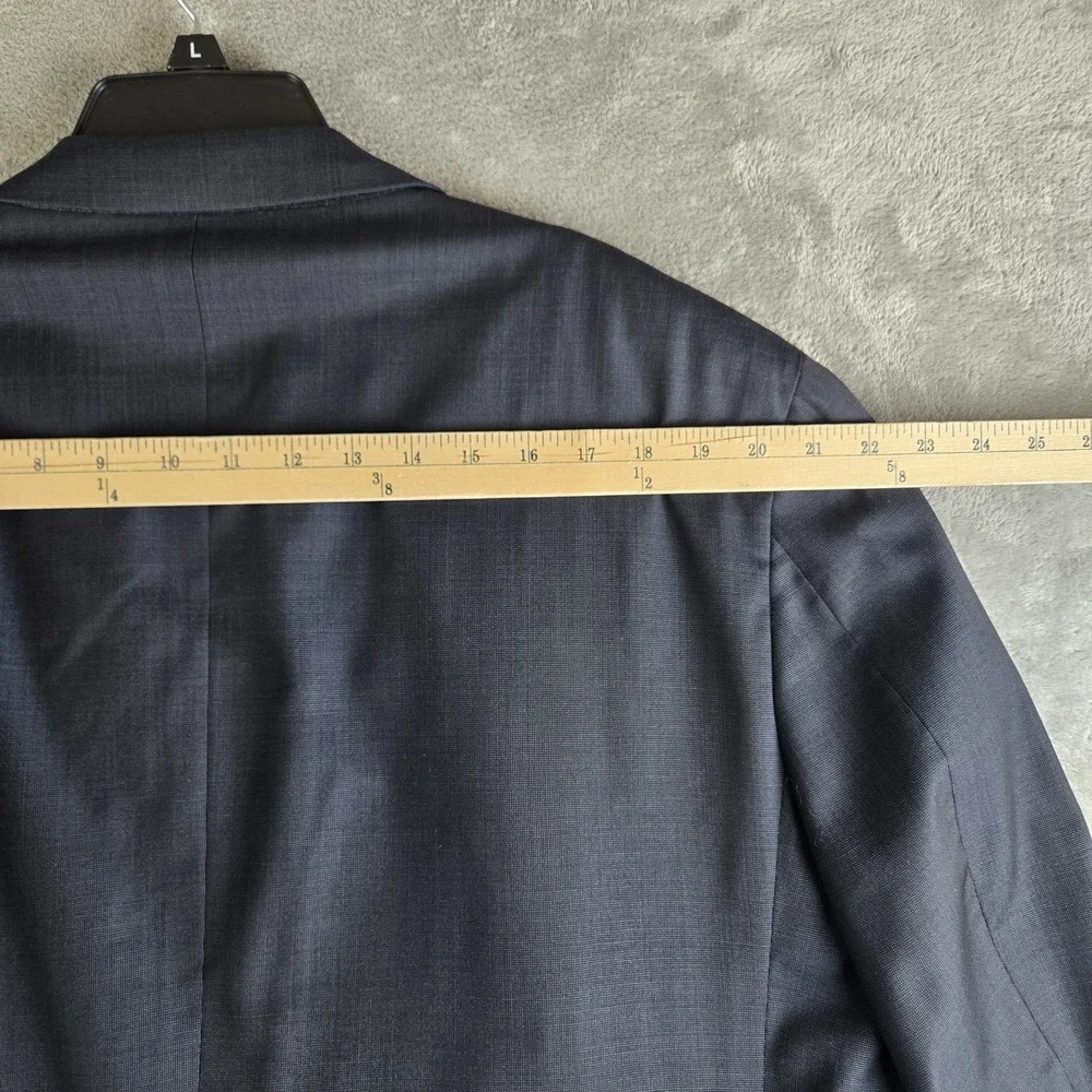 Vintage Joseph Abboud Loro Piana Blazer 48R Men Navy Blue Super 130s Wool Modern